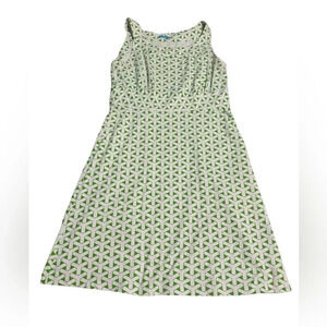 💚 J.McLaughlin Sleeveless Emma Dress – Green & White‎ (Size S) 🤍✨